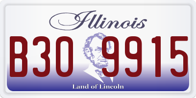 IL license plate B309915
