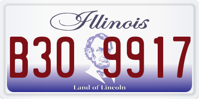 IL license plate B309917