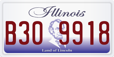 IL license plate B309918