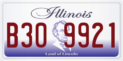 IL license plate B309921