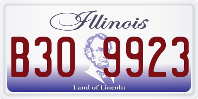 IL license plate B309923