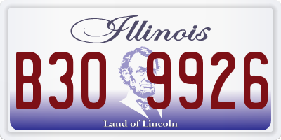 IL license plate B309926