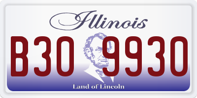 IL license plate B309930