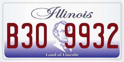 IL license plate B309932