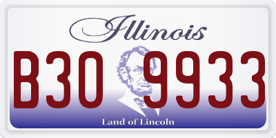 IL license plate B309933