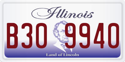 IL license plate B309940