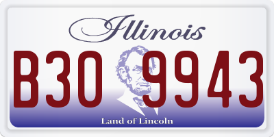 IL license plate B309943
