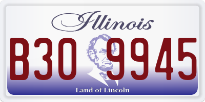 IL license plate B309945