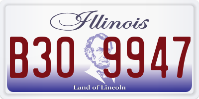 IL license plate B309947