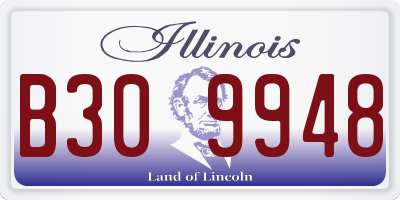IL license plate B309948