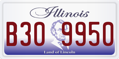 IL license plate B309950