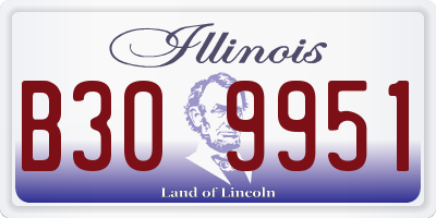 IL license plate B309951