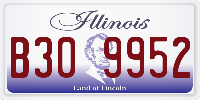 IL license plate B309952