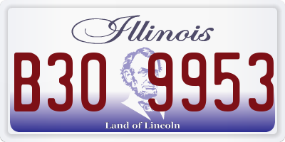 IL license plate B309953