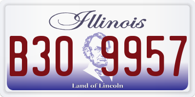 IL license plate B309957