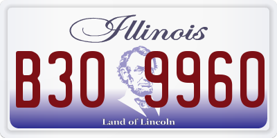 IL license plate B309960