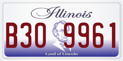 IL license plate B309961