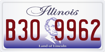 IL license plate B309962