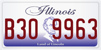 IL license plate B309963