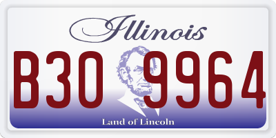IL license plate B309964