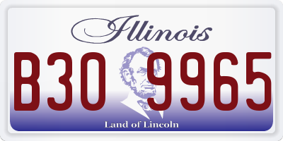 IL license plate B309965