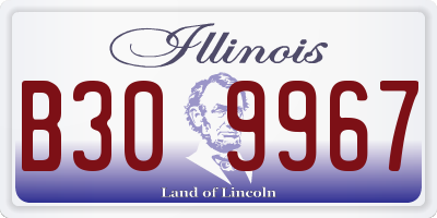 IL license plate B309967