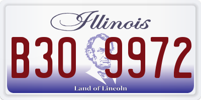 IL license plate B309972