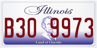 IL license plate B309973