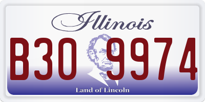 IL license plate B309974