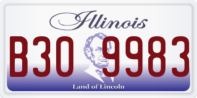 IL license plate B309983