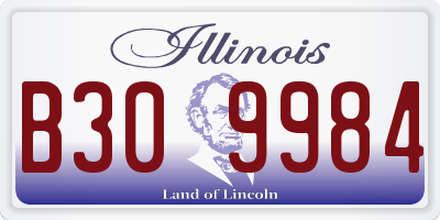 IL license plate B309984