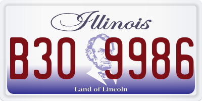 IL license plate B309986