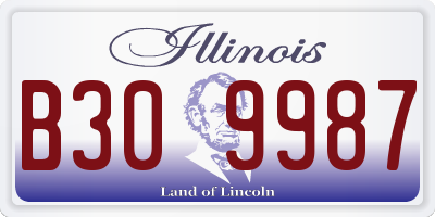 IL license plate B309987