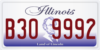 IL license plate B309992