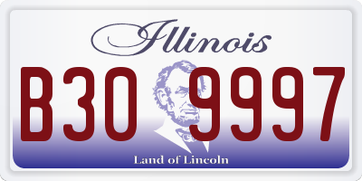 IL license plate B309997