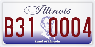 IL license plate B310004