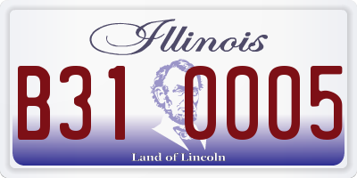 IL license plate B310005