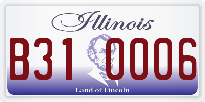 IL license plate B310006