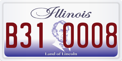 IL license plate B310008