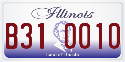 IL license plate B310010
