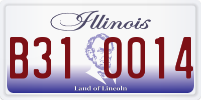 IL license plate B310014
