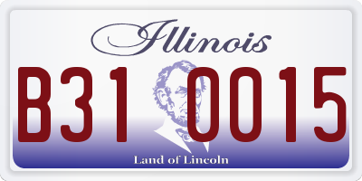 IL license plate B310015