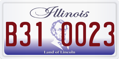 IL license plate B310023