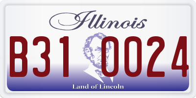 IL license plate B310024