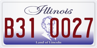 IL license plate B310027