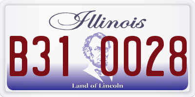 IL license plate B310028