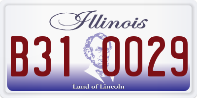 IL license plate B310029