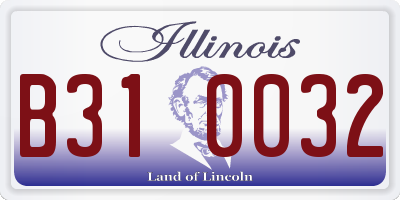 IL license plate B310032
