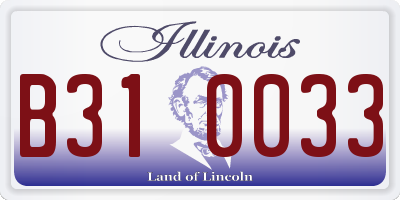 IL license plate B310033