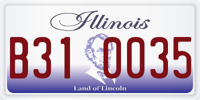IL license plate B310035